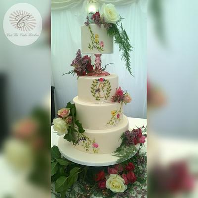 English Garden Wedding Cake - Cake by Emma Lake - Cut The Cake Kitchen