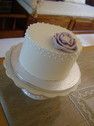 Ruffle Rose Cake with Royal Icing detail - Cake by Sweet Blossom Cakes