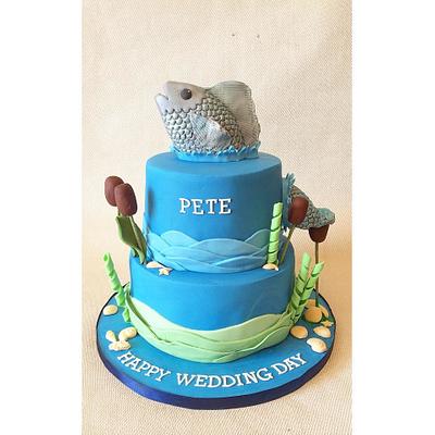 Fishing themed Grooms Cake! - Cake by Beth Evans