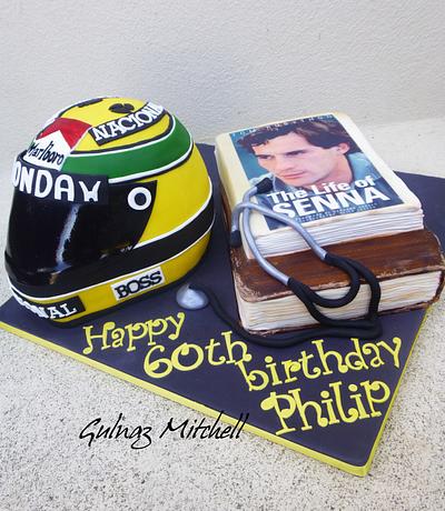 Senna helmet cake - Cake by Gulnaz Mitchell