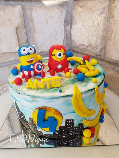 Minnions superheroes cake - Cake by TorteMFigure