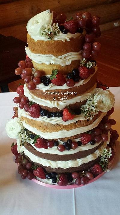 Naked Cake  - Cake by Crumbs Cakery 