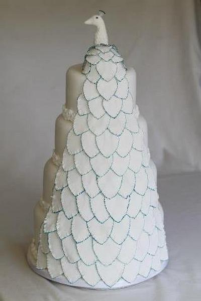 Peacock Wedding Cake - Cake by Cake Laine