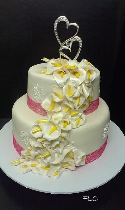 Romantic Wedding Cake - Cake by FunnyLand Cakes