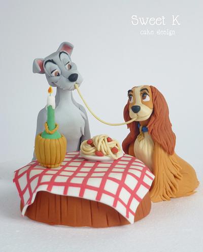 Lady and the Tramp Valentine's day!  - Cake by Karla (Sweet K)