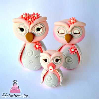Cute owls toppers - Cake by Nataša 