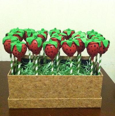 Strawberry cake pops - Cake by Sweet Dreams by Jen