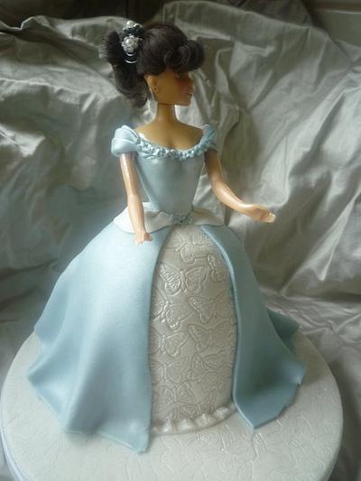 butterfly embossed princess - Cake by The Faith, Hope and Charity Bakery