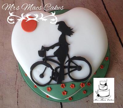 Silouette cyclist - Cake by Mrs Macs Cakes