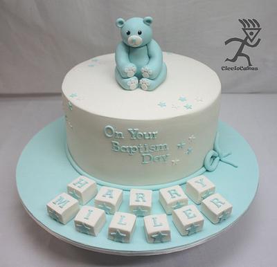 Baptism Cake for a little boy - Cake by Ciccio 