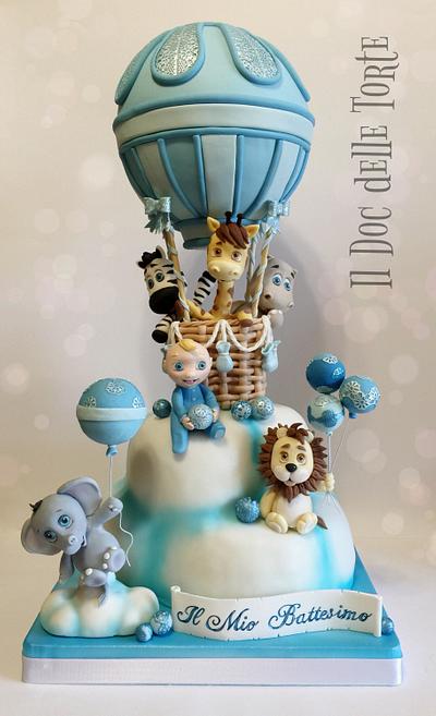 Hot air baloon christening cake - Cake by Davide Minetti