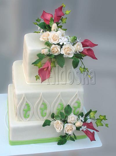 Square wedding cake - Cake by Alena