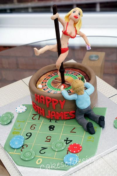 Pole dancing Roulette - Cake by cakesofdesire