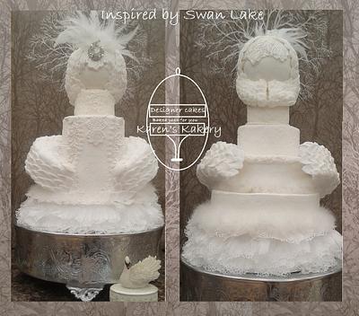 Swan Lake Wedding Cake - Cake by Karen's Kakery