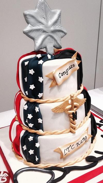 Army Promotion Cake - Patriotic  - Cake by Jennifer Kennedy O'Friel - Sweet JennieD