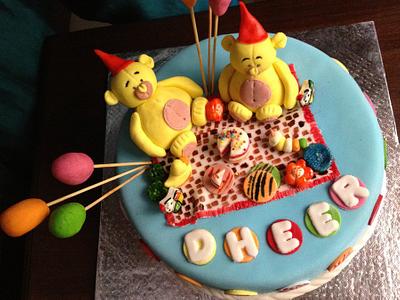 Teddy's birthday picnic with friends!!! - Cake by nivi