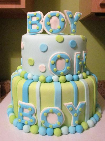 Boy Oh Boy Baby Shower Cake - Cake by Jazz