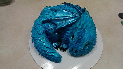 baby Blue Dragon - Cake by blazenbird49
