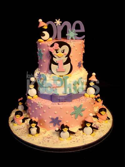 Penguin Birthday Cake - Cake by Karolyn's Kakes, LLC
