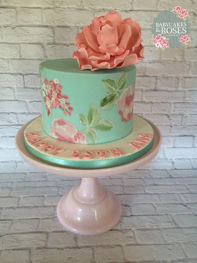 Tiffany Blue Hand Painted Cake  - Cake by Babycakes & Roses Cakecraft