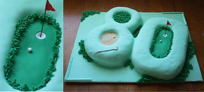 80th birthday golf cake - Cake by amsegu