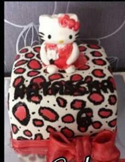 Hello kitty leopard print cake - Cake by Dana Bakker