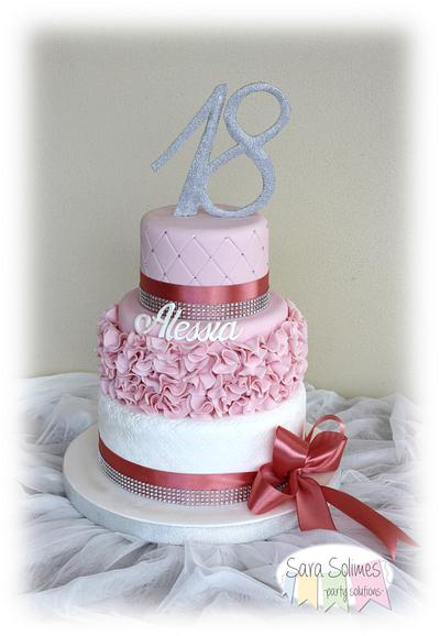 Ruffles cake for Alessia's 18th birthday - Cake by Sara Solimes Party solutions