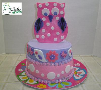 Owl Cake + Smash Cake - Cake by Tracy