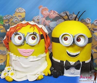 Minions wedding cake - Cake by Auxai Tartas