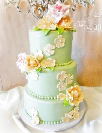 Shabby Chic/Romantic Wedding - Cake by Maria Cazarez Cakes and Sugar Art