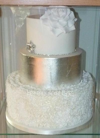 Ruffles Wedding cake - Cake by Heavenly Angel Cakes