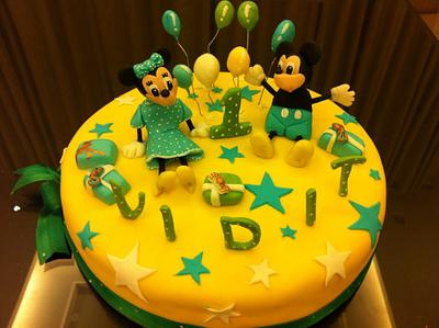 Mickey and Minnie mouse Birthday cake - Cake by Tina Scott Parashar's Cake Design