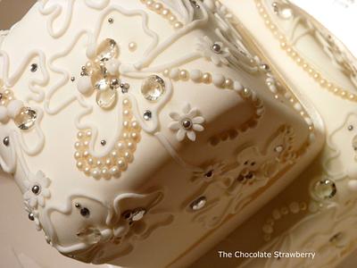 Wedding cake with edible gems - Cake by Sarah Jones