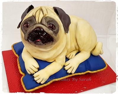 Pugley on a Pillow - Cake by Angelic Cakes By Sarah