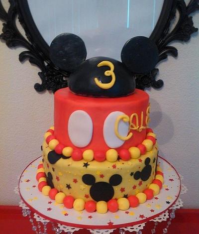 Mickey themed 3rd birthday cake  - Cake by Angelica (Angie) Zamora 