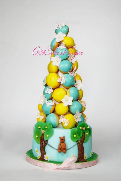 First birthday croquembouche cake - Cake by Art Cakes Prague