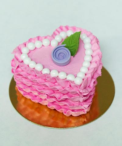 Heart-shaped Mini Cake - Cake by Laura Dachman