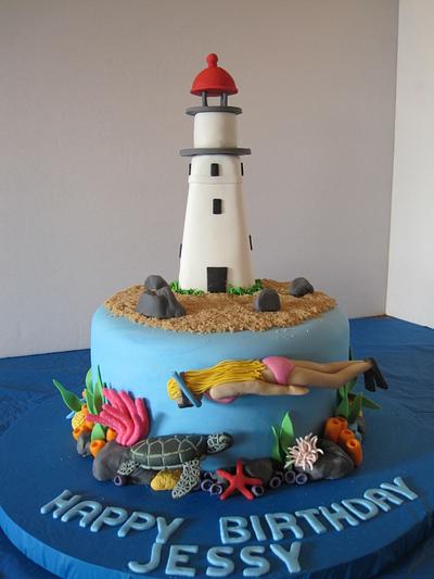 Scuba Diving Birthday Cake - Cake by Sunrise Cakes