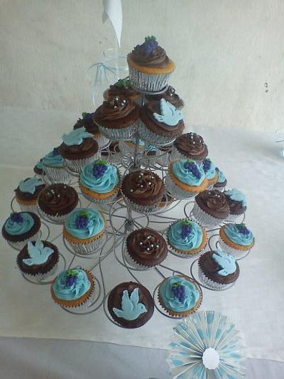 cupcakes primera comunion niño - Cake by Erika Fabiola Salazar Macías
