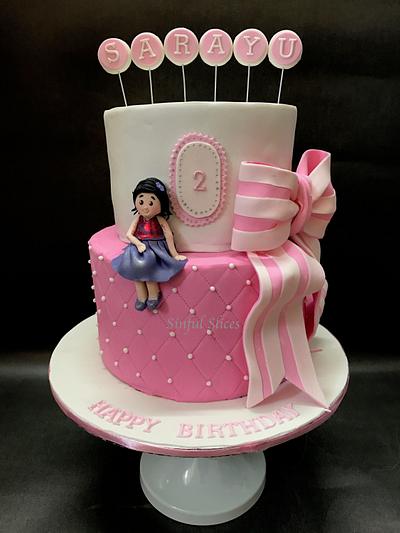 A pink and white Cake - Cake by Nikita Nayak - Sinful Slices
