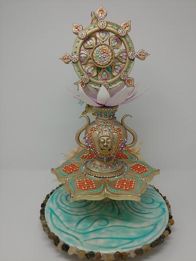 Eight Auspicious Signs of Buddhism - Cake by Magda Zerbe