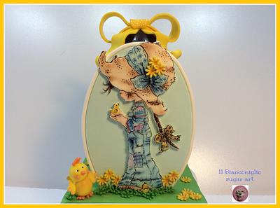Happy Easter Painting - Cake by Carla Poggianti Il Bianconiglio