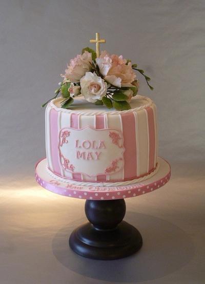 Pretty Pink-Christening - Cake by Essentially Cakes