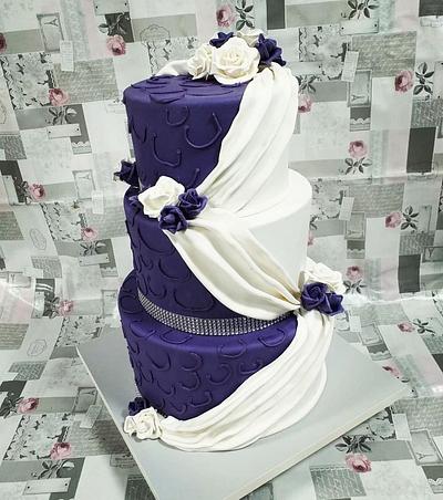 Purple elegant wedding cake - Cake by Ramiza Tortice 