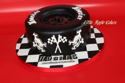 Hughe's Motorsports Cake - Cake by Little Apple Cakes