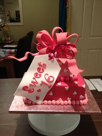 Chloe's sweet 16 parcels  - Cake by For goodness cake barlick 