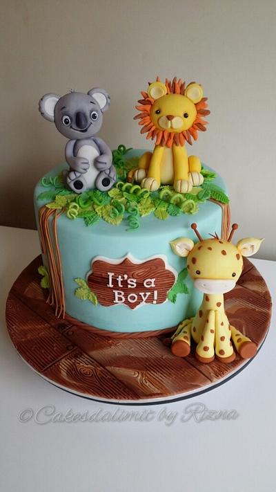 Safari themed baby shower cake - Cake by Rizna