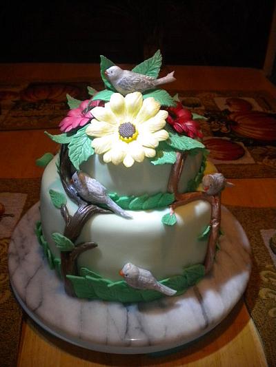 Flowers & Birds - Cake by CakeChick