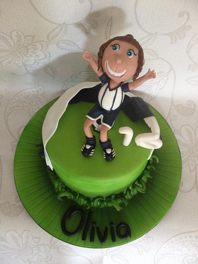 Soccer loving gal - Cake by Carol