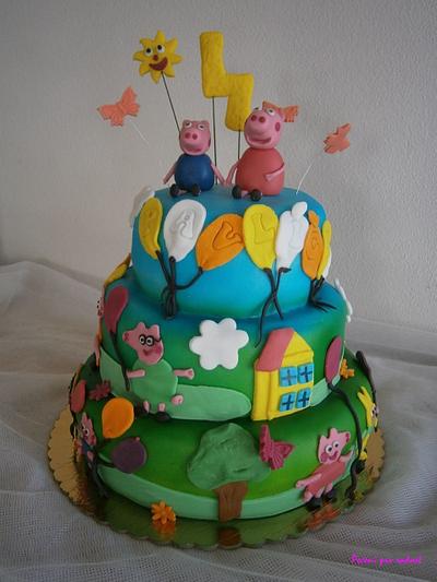 Pepa pig cake - Cake by Lenka Budinova - Dorty Karez